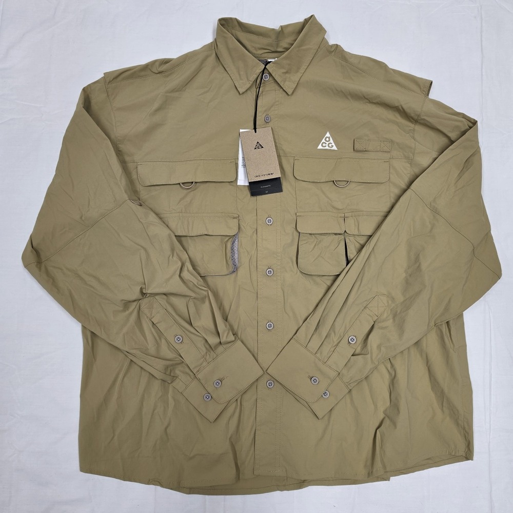 Nike ACG Orb Weaver Dri-FIT ADV UV Shirt Parachute Beige HJ2465-297 Men's Size L